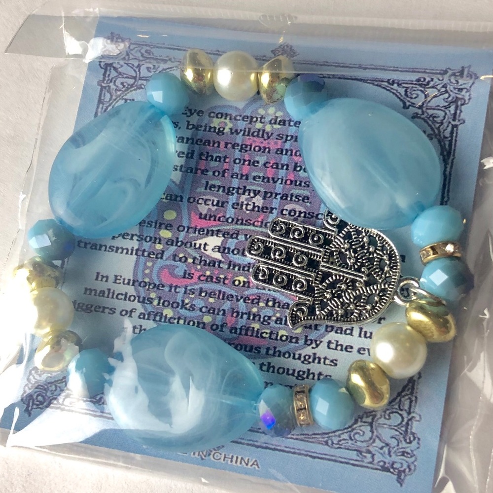 Hamsa evil eye bracelet